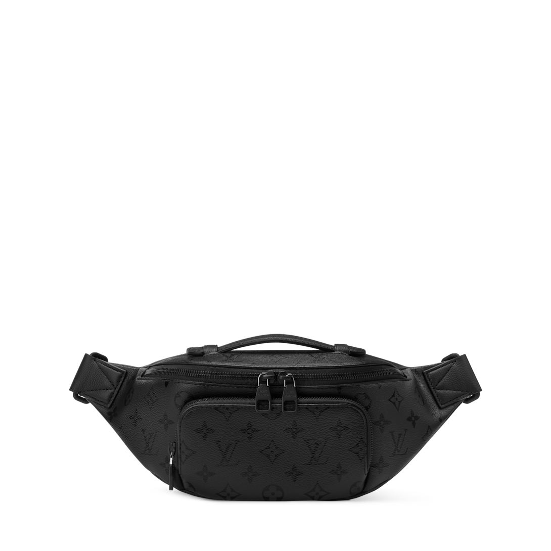 Louis Vuitton ボディバッグ Louis Vuitton Black Quilted Leather Bum Bag With Gold Hardware